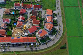 Vue aérienne de Sur la haute piste à Kandel dans le département Rhénanie-Palatinat, Allemagne