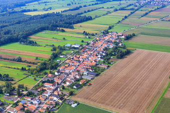 Vue aérienne de Sortie de la ville de Saarstraße vers W à Kandel dans le département Rhénanie-Palatinat, Allemagne