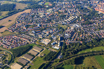 Vue aérienne de Posthiusstr à Germersheim dans le département Rhénanie-Palatinat, Allemagne