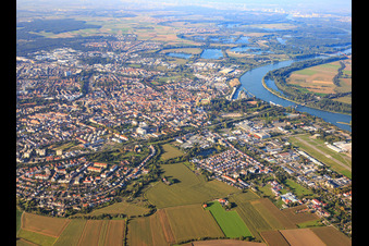 Photographie aérienne de Vue d'ensemble de la ville depuis le sud à Speyer dans le département Rhénanie-Palatinat, Allemagne
