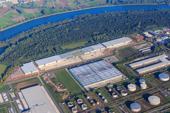 Photographie aérienne de Syncreon Deutschland GmbH - Branche Speyer et Interpneu Handelsgesellschaft mbH - Centre logistique des pneus à Speyer dans le département Rhénanie-Palatinat, Allemagne