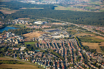 Photographie aérienne de Zone commerciale Schütte-Lanz-Park à Brühl dans le département Bade-Wurtemberg, Allemagne