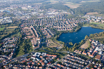 Photographie aérienne de Quartier Rheinau in Mannheim dans le département Bade-Wurtemberg, Allemagne