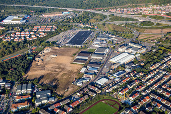 Image drone de Zone commerciale Schütte-Lanz-Park à Brühl dans le département Bade-Wurtemberg, Allemagne