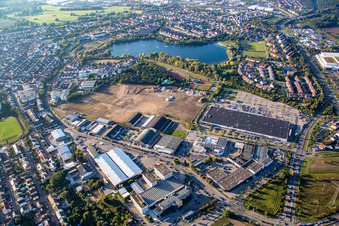 Image drone de Zone commerciale Schütte-Lanz-Park à Brühl dans le département Bade-Wurtemberg, Allemagne