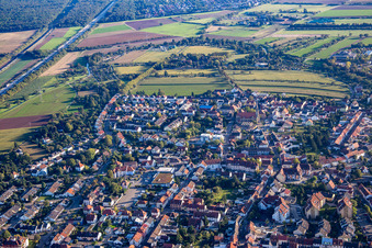 Vue aérienne de Brühl dans le département Bade-Wurtemberg, Allemagne