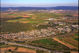 Vue aérienne de Quartier Hirschacker à Schwetzingen dans le département Bade-Wurtemberg, Allemagne
