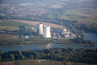 Photographie aérienne de Philippsburg dans le département Bade-Wurtemberg, Allemagne