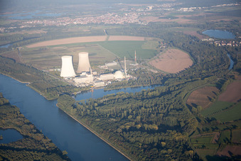 Philippsburg dans le département Bade-Wurtemberg, Allemagne d'en haut