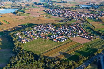Vue aérienne de Quartier Hardtwald in Neupotz dans le département Rhénanie-Palatinat, Allemagne
