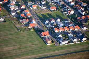Photographie aérienne de Bague fleur à le quartier Hardtwald in Neupotz dans le département Rhénanie-Palatinat, Allemagne
