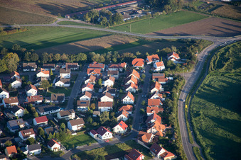 Quartier Hardtwald in Neupotz dans le département Rhénanie-Palatinat, Allemagne hors des airs