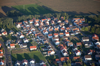 Quartier Hardtwald in Neupotz dans le département Rhénanie-Palatinat, Allemagne depuis l'avion