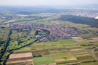 Vue aérienne de Quartier Rot in St. Leon-Rot dans le département Bade-Wurtemberg, Allemagne