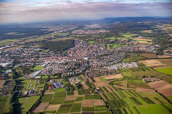 Vue aérienne de Du sud à Wiesloch dans le département Bade-Wurtemberg, Allemagne