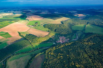 Vue aérienne de Monastère Bronnbach à le quartier Bronnbach in Wertheim dans le département Bade-Wurtemberg, Allemagne