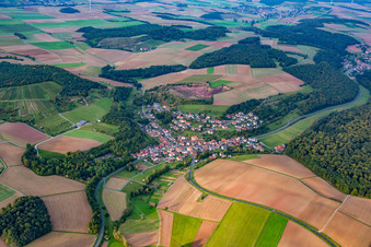 Vue aérienne de Quartier Wüstenzell in Holzkirchen dans le département Bavière, Allemagne