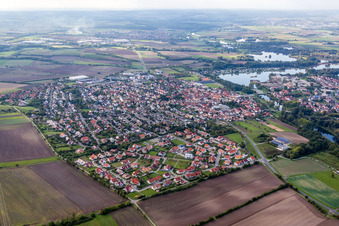 Photographie aérienne de Les rives du Main à Sand am Main dans le département Bavière, Allemagne