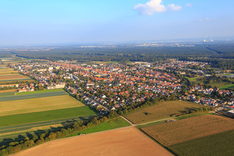 Vue aérienne de Guttenbergstraße, Burgenring à Kandel dans le département Rhénanie-Palatinat, Allemagne