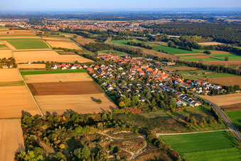 Vue aérienne de Chez Spielberg à Herxheimweyher dans le département Rhénanie-Palatinat, Allemagne