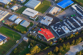 Vue aérienne de Zone industrielle Große Ahlmühle vue du nord avec VIP-LASER à Rohrbach dans le département Rhénanie-Palatinat, Allemagne