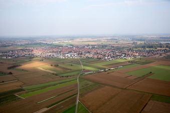Vue oblique de Hœrdt dans le département Bas Rhin, France