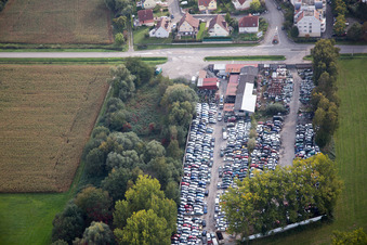 Vendenheim dans le département Bas Rhin, France depuis l'avion