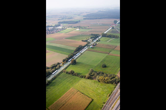 Enregistrement par drone de Vendenheim dans le département Bas Rhin, France