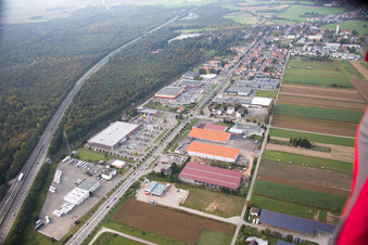 Vue oblique de Brumath, Stephansfeld à Stephansfeld dans le département Bas Rhin, France
