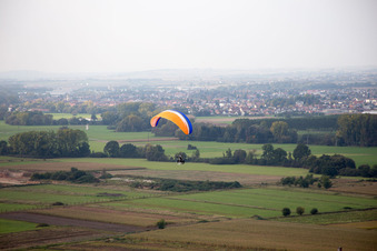 Vue aérienne de Geudertheim dans le département Bas Rhin, France