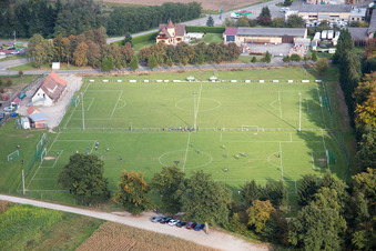 Vue aérienne de Geudertheim dans le département Bas Rhin, France