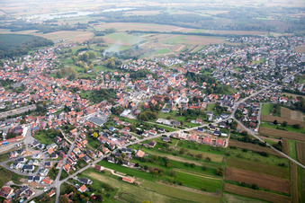 Vue oblique de Gries dans le département Bas Rhin, France