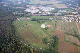 Vue d'oiseau de Gries dans le département Bas Rhin, France