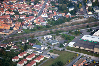 Bischwiller dans le département Bas Rhin, France depuis l'avion