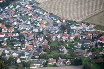 Vue d'oiseau de Bischwiller dans le département Bas Rhin, France