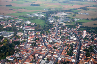 Enregistrement par drone de Bischwiller dans le département Bas Rhin, France