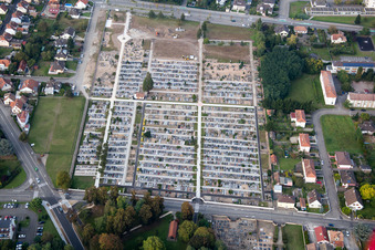 Bischwiller dans le département Bas Rhin, France du point de vue du drone