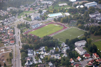 Image drone de Bischwiller dans le département Bas Rhin, France