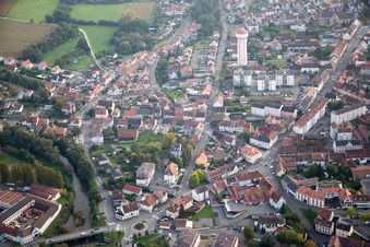Oberhoffen-sur-Moder dans le département Bas Rhin, France hors des airs