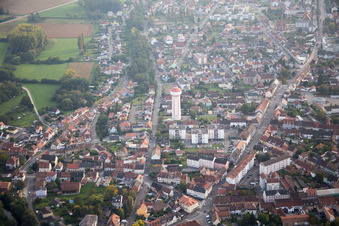 Oberhoffen-sur-Moder dans le département Bas Rhin, France vue d'en haut