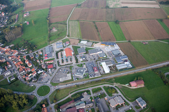 Vue oblique de Bischwiller dans le département Bas Rhin, France