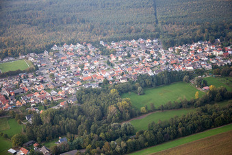 Photographie aérienne de Schirrhein dans le département Bas Rhin, France