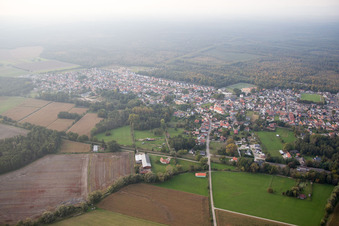 Schirrhein dans le département Bas Rhin, France d'en haut