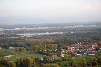 Photographie aérienne de Fort-Louis dans le département Bas Rhin, France