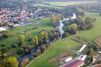 Fort-Louis dans le département Bas Rhin, France depuis l'avion
