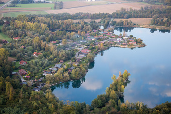 Vue aérienne de Beinheim dans le département Bas Rhin, France