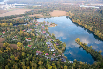 Vue oblique de Beinheim dans le département Bas Rhin, France