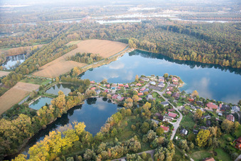 Beinheim dans le département Bas Rhin, France d'en haut