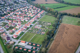 Beinheim dans le département Bas Rhin, France hors des airs