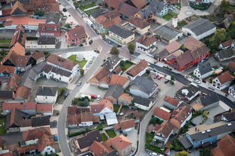 Enregistrement par drone de Beinheim dans le département Bas Rhin, France